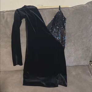 Elegant Black Sequin Dress